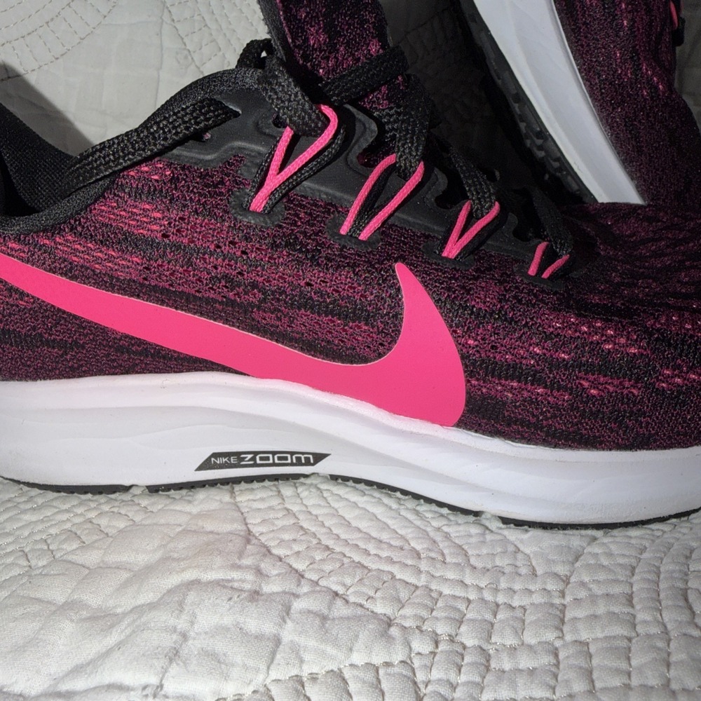 Nike Womens Air Zoom Pegasus 36 Black Pink Blast Berry AQ2210-009 Size 6 - Picture 2 of 10